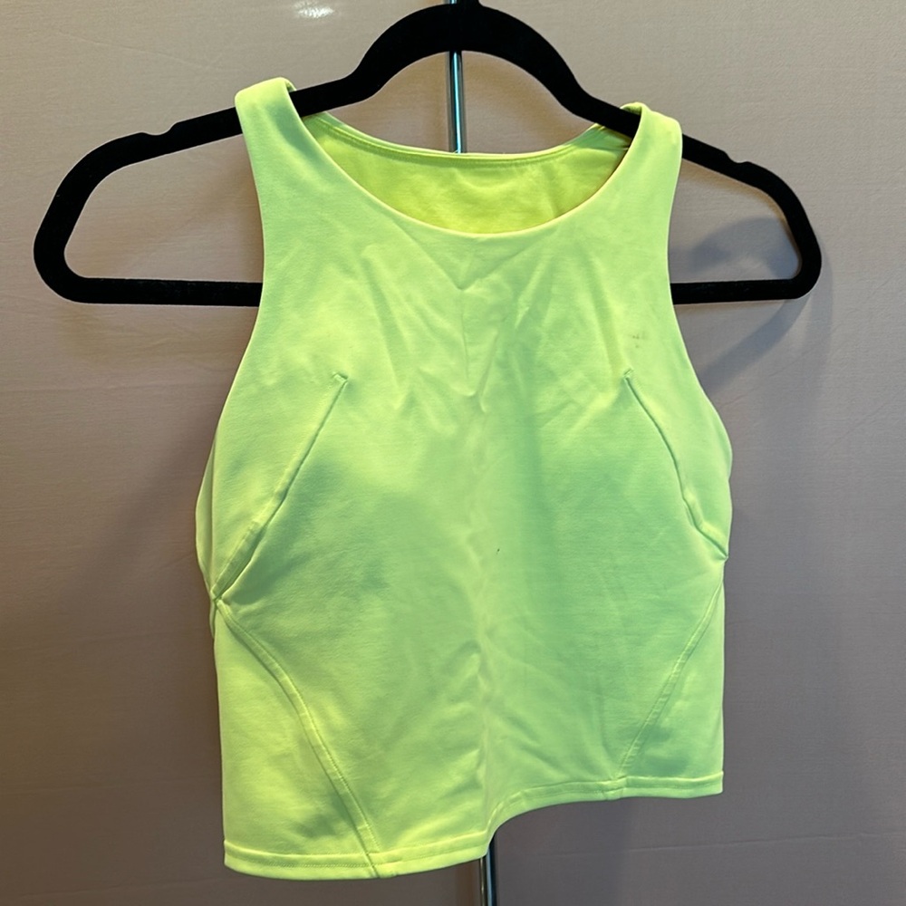 Lululemon Wonder Train Tank With Built In Bra Bright Yellow